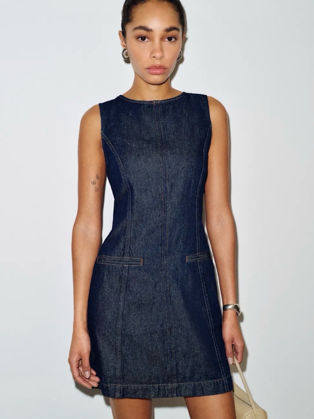 REFORMATION Citron Denim Mini Dress 6